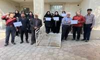 تجمع پرسنل کادر ستادی معاونت درمان  کاشان در محکومیت کشتار زنان، کودکان و کارکنان بهداشت و درمان فلسطینی